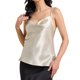 thumbnail image 1 of Camisón de satén sin mangas con cuello en cowl para mujer Inspire Chic, tirantes finos, top de verano de seda, 2XL Champagne, 1 of 6