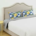 thumbnail image 3 of Yayeee Pillowcase Standard Size Set of 2 Satin Wrinkle Resistant Pillow Case, Lemon Checkered, 3 of 7