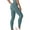 Acid Blue, variant on Chiclily Womens High Waist Leggings, 24" Inseam, Ankle Workout Yoga Pnats with Back Pockets, Blue, Size L