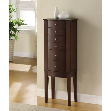 Marlot Jewelry Armoire  Merlot with Black Lining