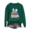 thumbnail image 5 of EGNMCR Easter T-Shirt Imprimé Femmes T-Shirts Graphiques Femmes Chemises Femmes Col Rond Easter Haut Imprimé à Manches Longues Chandails T-Shirts Femmes, 5 of 5
