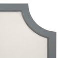 thumbnail image 3 of Kate and Laurel Hogan Wood Framed Fabric Pinboard with Scallop Corners, 24 x 36 Inches, Gray and White, 3 of 5