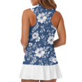 thumbnail image 5 of Whosucclay Blue-Floral Athletic Shirt for Female, Elastic Stretchy Comfortable Workout Tank Tops for Tennis Indoor Running Golf, 5 of 8