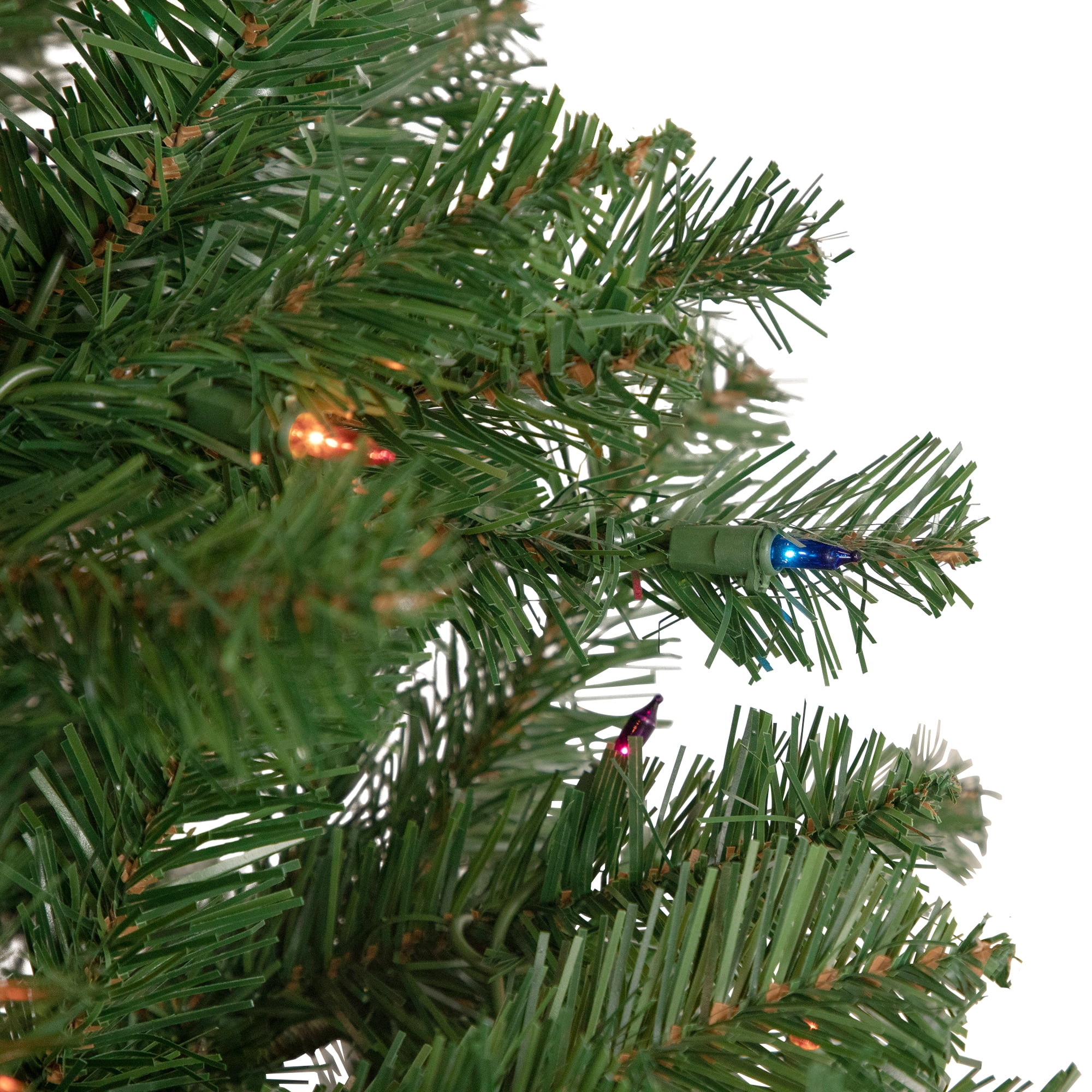 Northlight 6' Pre-Lit Wilson Pine Slim Artificial Christmas Tree Multi Lights