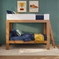 thumbnail image 2 of Max & Lily Bunk Bed, Mid-Century Modern Twin over Twin Solid Wood Bed Frame for Kids, 2 of 10
