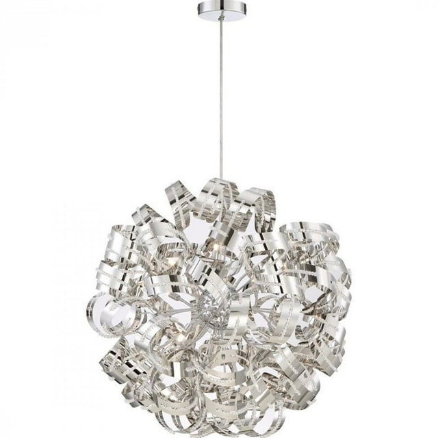 Quoizel Ribbons Pendant with 12 Lights in Crystal Chrome