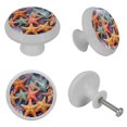 thumbnail image 7 of Beach Sea Starfish Glow in The Dark Crystal Glass Cabinet Knobs 4 Pcs Drawer Handles for Kitchen Cabinets Dresser Cupboard Wardrobe, 7 of 7