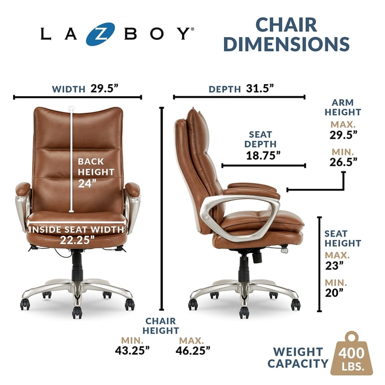 La-Z-Boy Jenkins Ergonomic Bonded Leather Swivel Executive Big