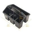 thumbnail image 2 of ECR4Kids 4-Compartment Small Plastic Caddy, Multipurpose Organization, Black, 6-Pack, 2 of 9
