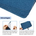 thumbnail image 3 of Uxcell 6Pcs Sofa Fabric Repair Patches Linen Fabric Patches 4.13" x 6.1" Dark Blue, 3 of 5