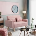 thumbnail image 2 of Futzca  47" Modern Loveseat Sofa Pink, 2 of 5