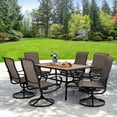 thumbnail image 2 of Sophia & William 2Pcs Patio Dining Swivel Chairs Set with Black Steel Frame, 2 of 6