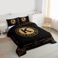 thumbnail image 3 of Manfei Monogrammed K Bedding Comforter Set for Kid, Hippie Western Aztec Twin Comforter Sets, Geometric Stripes Reversible Bedding Set, Luxury Bedroom Decor, 2 Pieces, 3 of 8