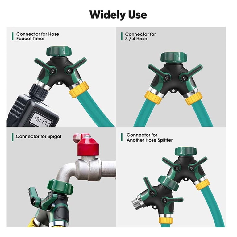 Umexus 2-Way Garden Hose Splitter, Heavy Duty Y Connector photo 3