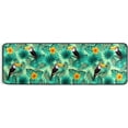 thumbnail image 5 of Dreamtimes Toucans Jungle Summer Hallway Runner Rug 2'x6' Kitchen Rug with Rubber Backing Tropical Leaves Flowers Non Slip Entryway Rug Runner Washable Soft Area Rug for Hallway Bedroom Kitchen Decor, 5 of 6