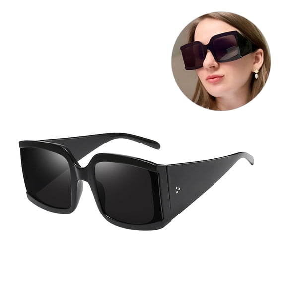 WRISTBIQUE Vintage Oversized Mens Sunglasses with UV PC Lens, 1 Piece for Back to School and Party Decoration