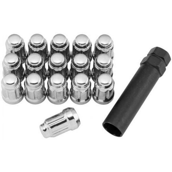 QuadBoss Splined Lug Nuts Silver 12 x 1.5