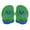 Green M, variant on 1 Pair Beginner Hand Paddles Swimming Fins with Strap Ergonomic Shape Ultralight Swim Training Children Diving Aid Tool