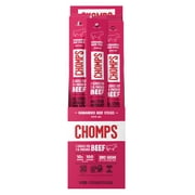 Chomps Grass-Fed and Finished Habanero Beef Jerky 1.15 oz Snack Sticks 24-pack - Keto, Paleo, Whole30, 10g Lean Meat Protein, Gluten-Free, Zero Sugar Food