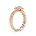 thumbnail image 4 of AFFY Half Eternity Halo Bridal Set Rings for Women, IGI Certified 0.95 Carat (ctw) Princess And Round Cut Lab Grown Diamond Engagement Wedding Ring 18k Solid Rose Gold F-G, VS-SI Quality Ring-7, 4 of 6