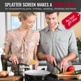 thumbnail image 2 of Splatter Screen | Large 13” Round | Durable Stainless-Steel | Rustproof & Dishwasher Safe | Food Accessory for Frying & Cooking, 2 of 4