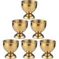thumbnail image 2 of 6 piezas de soporte para huevos, huevera de acero inoxidable, soporte dorado para huevos, bandeja para huevos, bandeja para huevos para niños, huevo de Pascua, 2 of 3