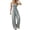 Grey, variant on Strapless Tube Top Jumpsuit for Women Wide Leg One Piece Romper with Scoop Neck Black L