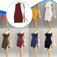 thumbnail image 1 of Vestido de mujer a escala 1:6, informal, elegante, minivestido para muñeca, falda corta, disfraz para crear tus propias muñecas, figura de acción de Rojo oscuro, 1 of 10