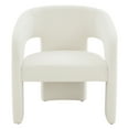 thumbnail image 4 of SAFAVIEH Couture Roseanna Modern Velvet Solid Accent Chair, Ivory, 4 of 5