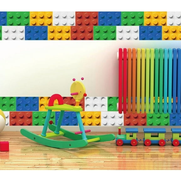 Building Blocks Wall Stickers Colorful Blocks Wall Decals Nursery Art Stickers DIY Vinyl Decals Art Decor for s Room School Kindergarten Playroom Sitting Room