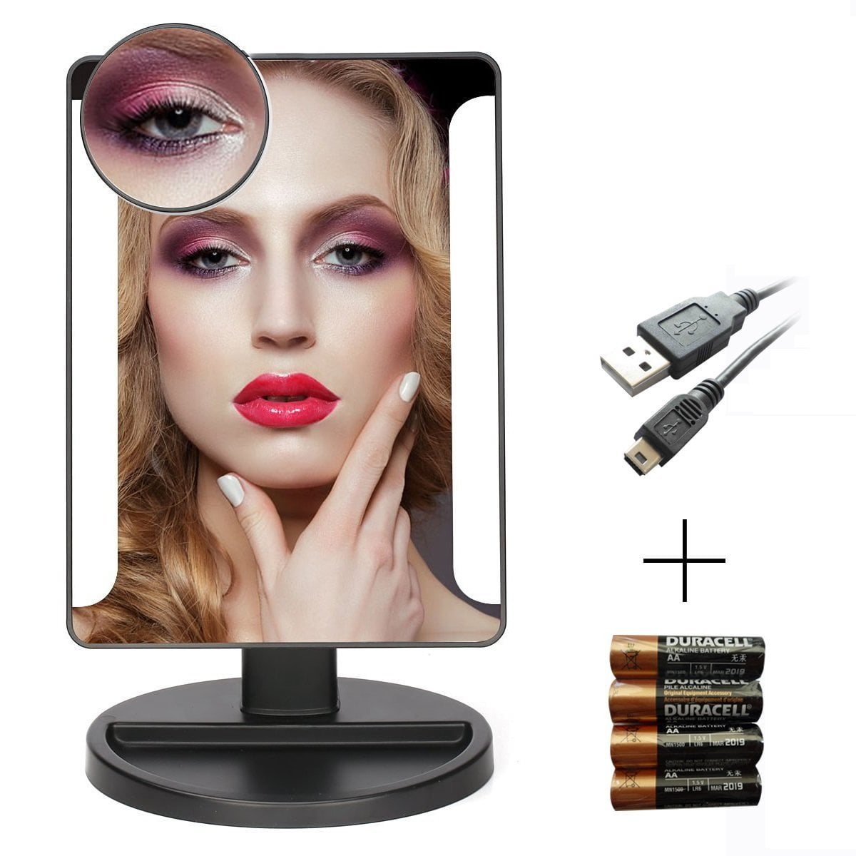 Showpin Lighted Makeup Mirror, Touch Screen Dimmable Table Vanity