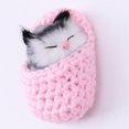 thumbnail image 2 of 1pc Mini Cute Lifelike Sounding Shoe Kittens Cats Plush Toy Sleeping Cats Toy Kids Appease Stuffed Doll Birthday Gift Doll, 2 of 5