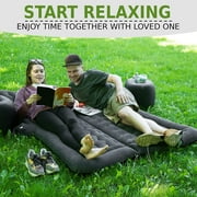 Zone Tech Inflatable Air Bed Car Mattress with Air Pump, Travel Pillow & Carrying Pouch