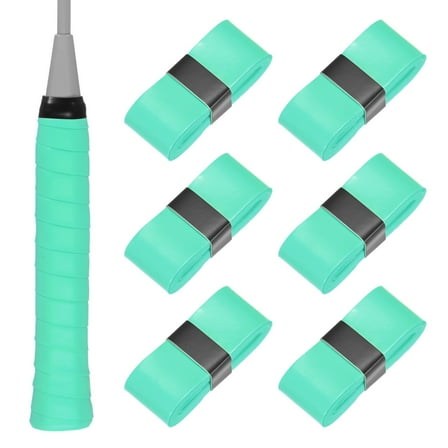 Uxcell 6-Pack Tennis Racket Grip Tape Anti-Slip Sweat Absorbent Tennis Overgrip Grip Tape for Pickleball/Racquetball/Badminton Green Blue
