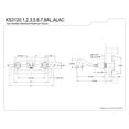 thumbnail image 5 of Kingston Brass KS3126AL Vintage Double-Handle Wall Mount Bathroom Faucet, Polished Nickel, 5 of 8