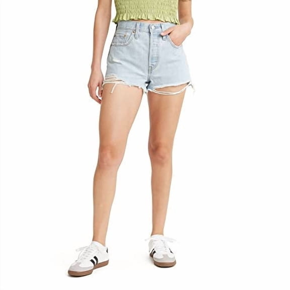 563270245 Levi's Women's Premium 501 Original Shorts, Light Indigo, Size 29