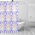 thumbnail image 4 of YFYANG Waterproof Bathroom Shower Curtain, Purple Diamond Plaid Shower Curtain Set with Hooks, Home Bathroom Tub Decor - 72 "x72", Iron Hooks, 4 of 7