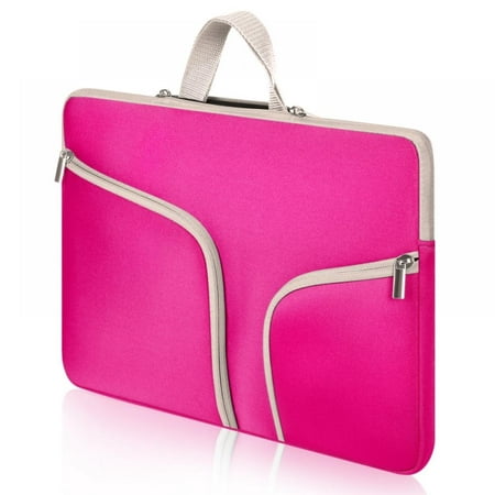 JIAOCHU 13 inch Laptop Sleeve Case Carry Bag Universal Laptop Bag For MacBook Samsung Chromebook HP Acer Lenovo, Pink