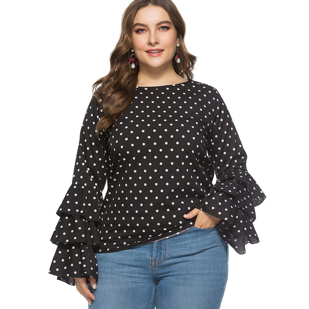 walmart plus size tops women's