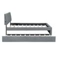 thumbnail image 6 of Harper & Bright Designs Teddy Fleece Full Size Upholstered Platform Bed with Trundle, Gray, 6 of 9