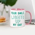 thumbnail image 3 of CafePress - Your Smile Lights Up My Day Mug - 11 oz Ceramic Mug - Novelty Coffee Tea Cup, 3 of 4