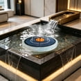 thumbnail image 4 of Honmine Solar Powered Spout Outdoor Courtyard, Fountain with 7 Color LED Light, 5 Nozzles and 1 Adapter for Swimming Pool, Bathroom, and Garden, 4 of 6