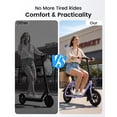 thumbnail image 4 of MIHOVER Electric Scooter with Seat for Adults & Seniors, 450W Comfortable Commuter Scooter with Basket, 12" Tires, 15 Mile Range, UL2272 Certified - Purple, 4 of 9