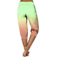 thumbnail image 5 of CLOISE Capris Pants for Women Active Stretch Capris Joggers With Pockets Soft Elastic Waist Running Petite Capri Sweatpants Pull On Capri Lounge Pants Gradient Color Casual Yoga Capris Green, 5 of 6