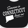 thumbnail image 4 of Inktastic Someone in Connecticut Loves Me Boys or Girls Baby Bib, 4 of 4