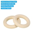 thumbnail image 4 of Unique Bargains 30mm Wooden Rings for Crafts, 50 Pack Natural Wood Rings Unfinished Wood Loop Circle, 4 of 8