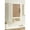 White/Natural - Cubby, variant on Kate and Laurel Ori Transitional Cane Wall Cabinet with Door, 15 x 7 x 24, Painted White Wood and Natural Rattan, Decorative Rattan Over the Toilet Cabinet with Three Shelves for Decor and Display