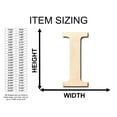 thumbnail image 2 of Unfinished Wood Bold Iota Shape - Craft - up to 46" DIY 4" / 1/4", 2 of 3