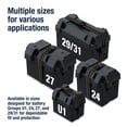 thumbnail image 2 of Attwood U1 Small Series 16 Vented Marine Boat Battery Box with Mounting Kit and Strap, Black, 2 of 7