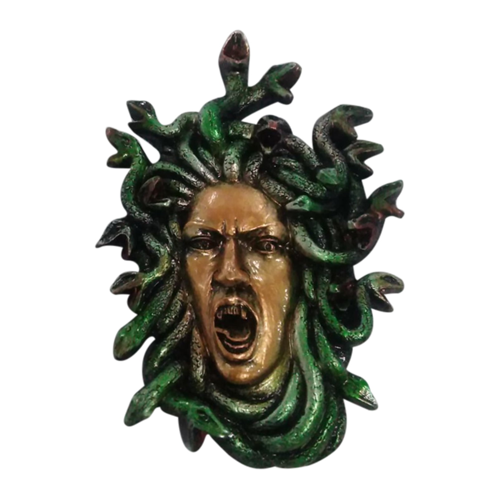 15" Medusa Head of Snakes Gothic Wall Decor Plaque Statue Bronze Finish 